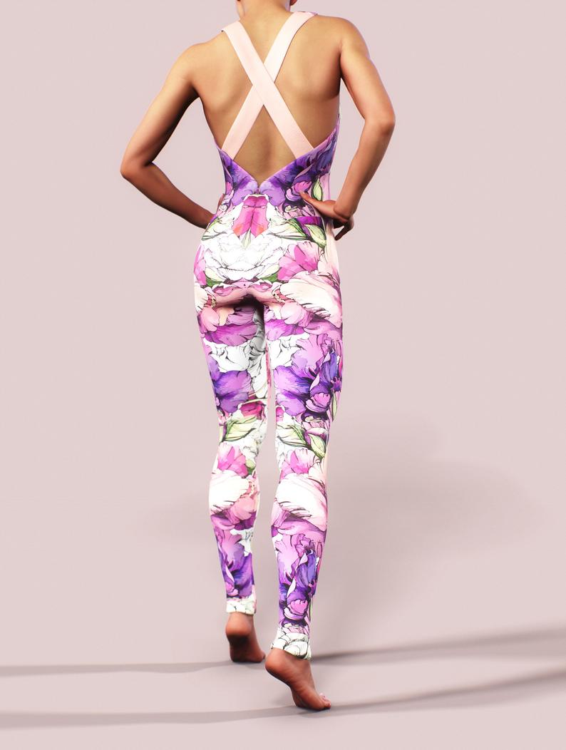 Peony Sketch Catsuit-unitard-bootysculpted
