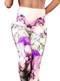Peony Sketch Yoga Pants-High waisted leggings-bootysculpted