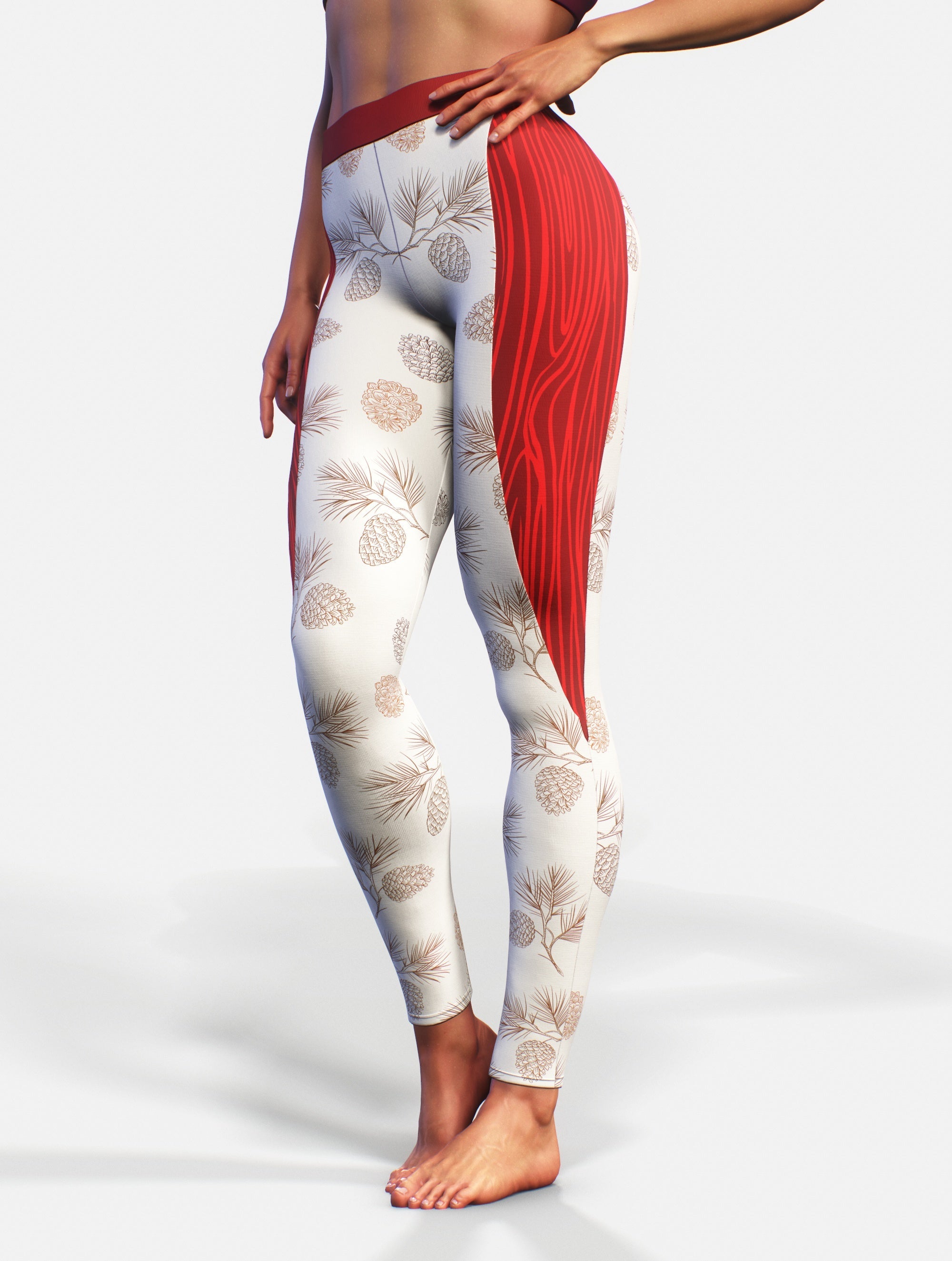 Pine and Wine Yoga Pants-High waisted leggings-bootysculpted