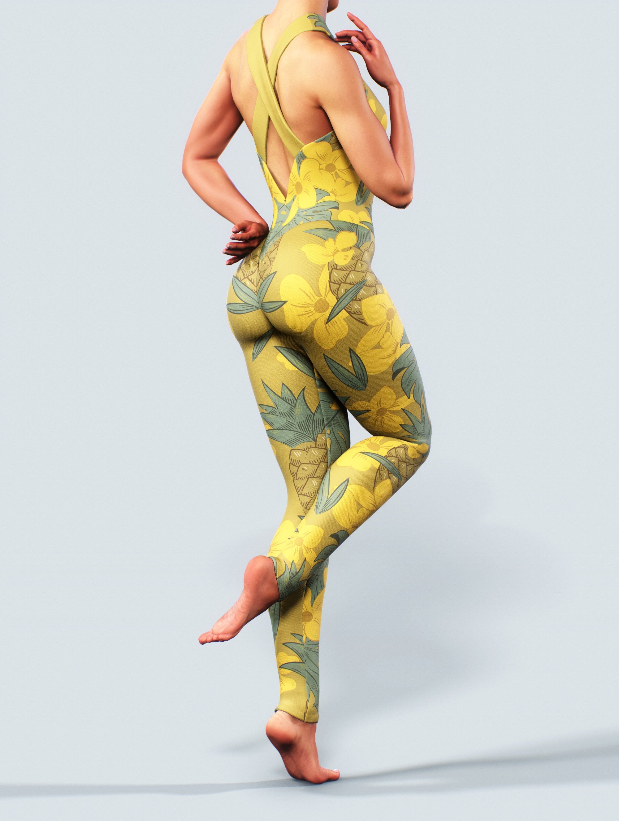Pineapple Poem Catsuit-unitard-bootysculpted