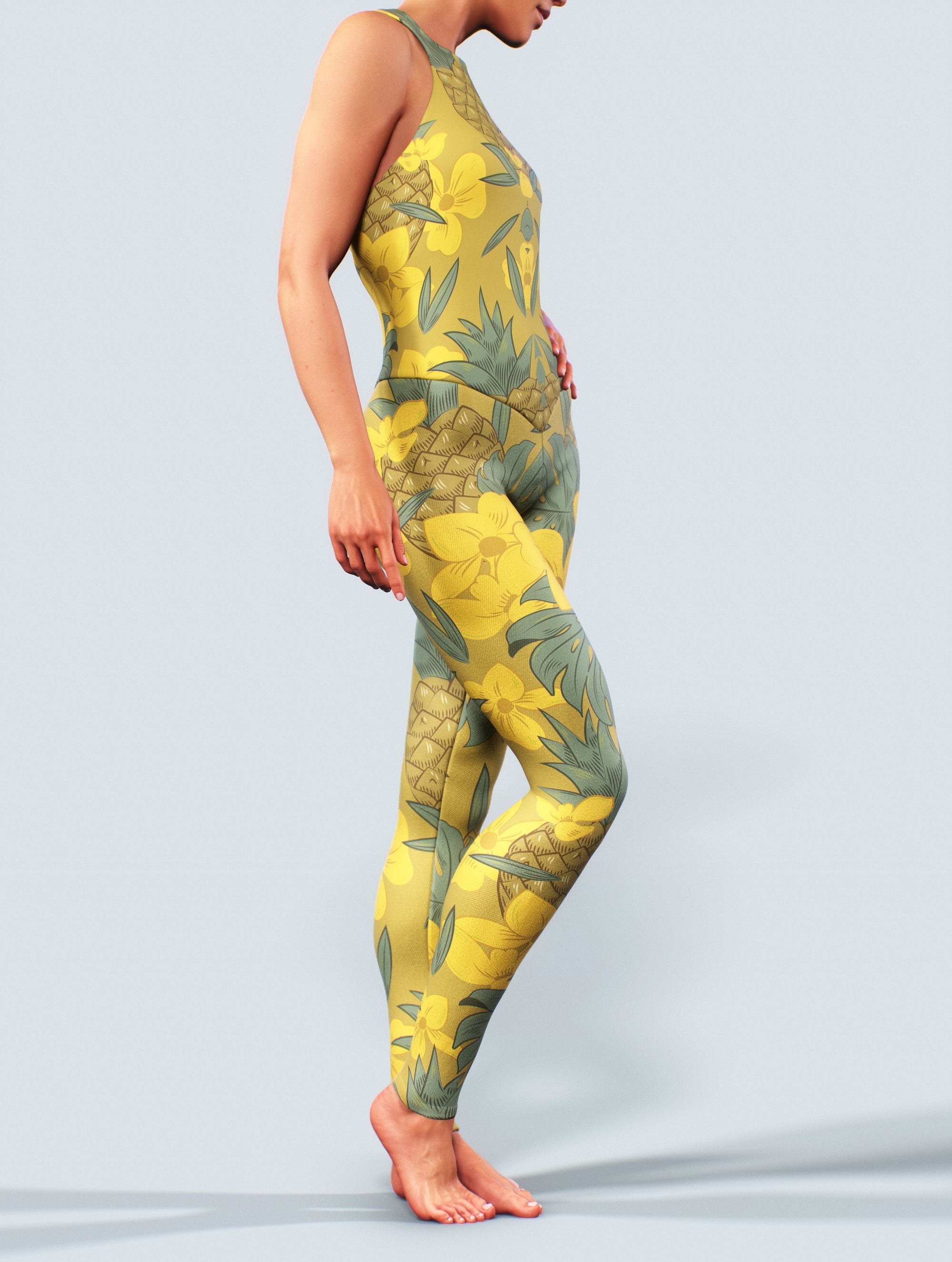 Pineapple Poem Catsuit-unitard-bootysculpted