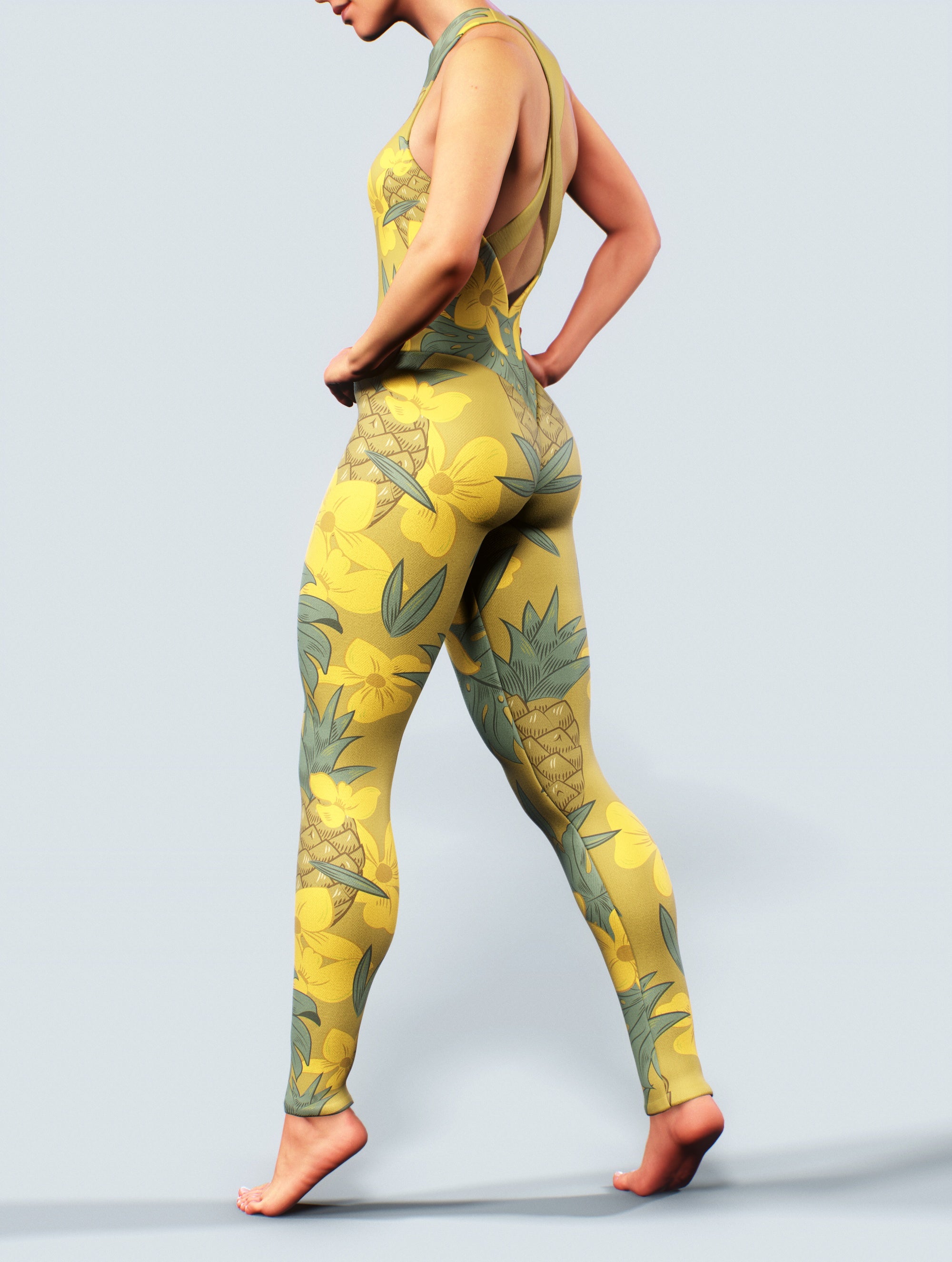 Pineapple Poem Catsuit-unitard-bootysculpted