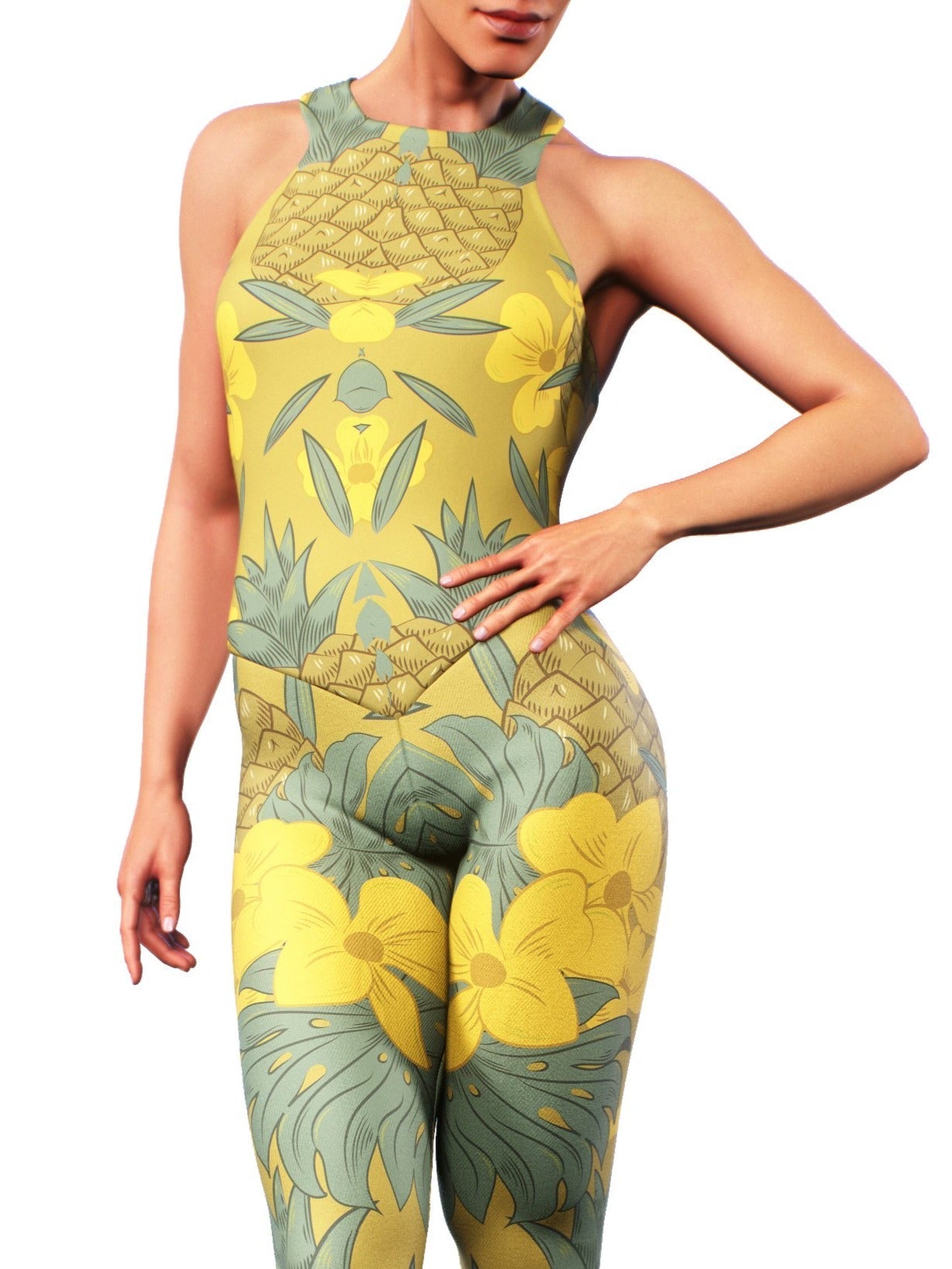 Pineapple Poem Catsuit-unitard-bootysculpted