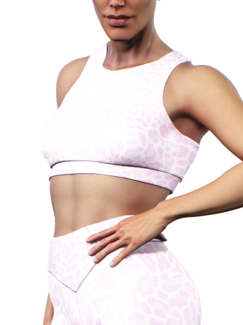 Pink Leopard Sports Bra-Sports bra-bootysculpted