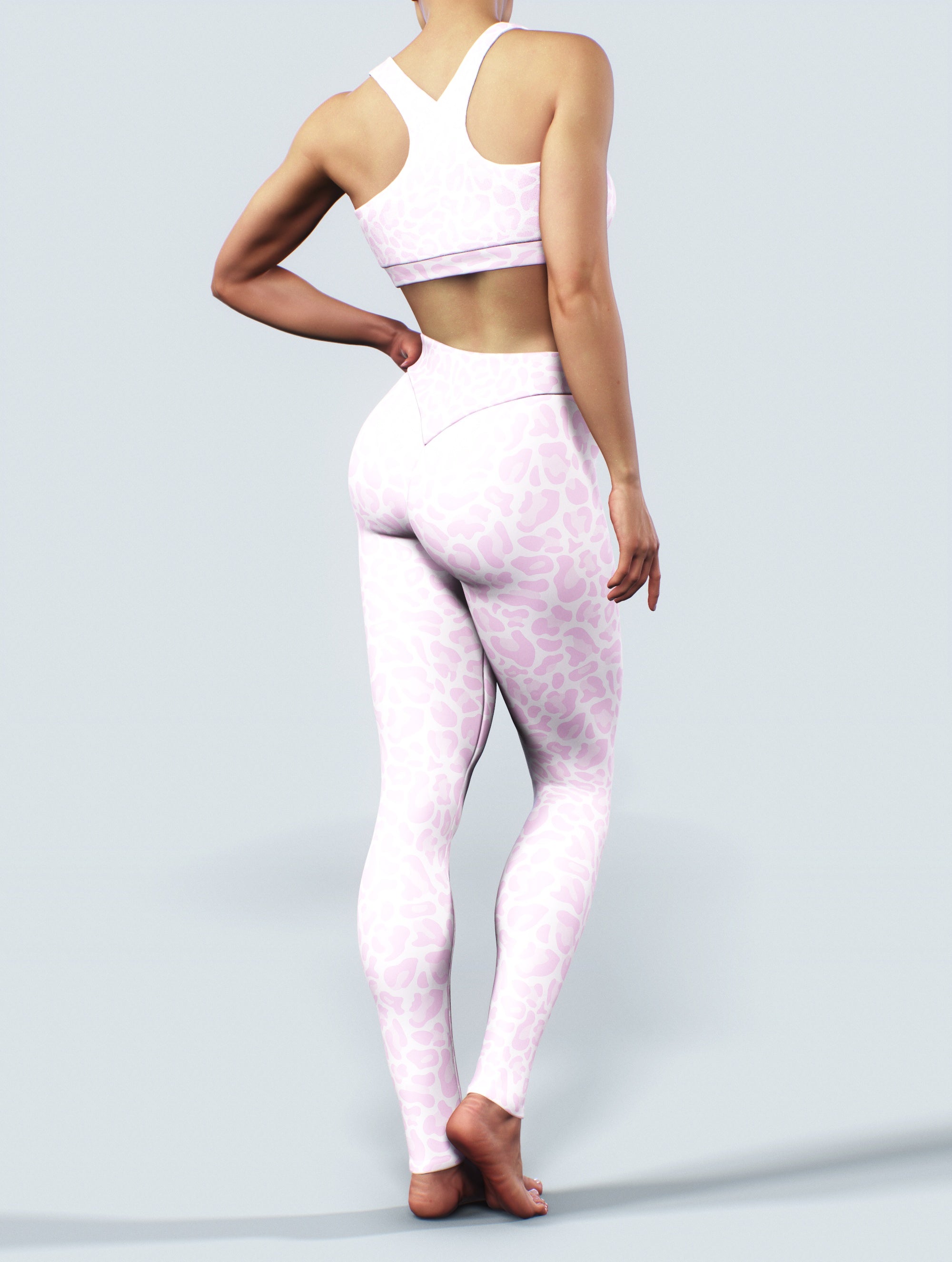 Pink Leopard Yoga Pants-High waisted leggings-bootysculpted