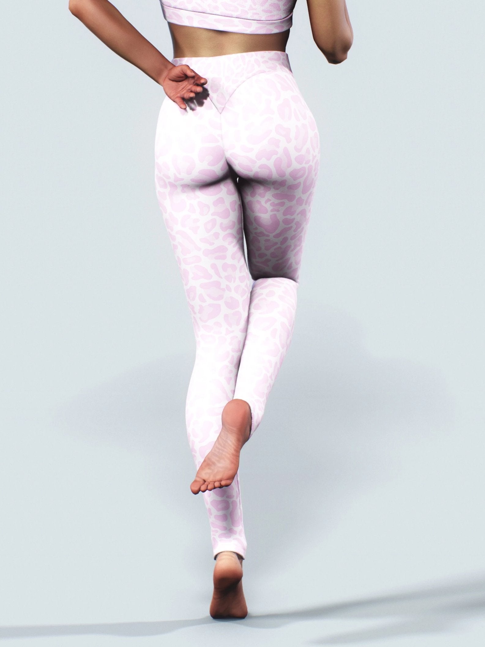 Pink Leopard Yoga Pants-High waisted leggings-bootysculpted
