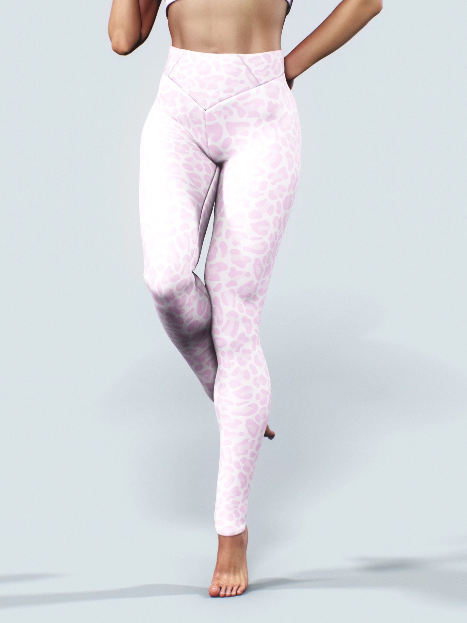Pink Leopard Yoga Pants-High waisted leggings-bootysculpted