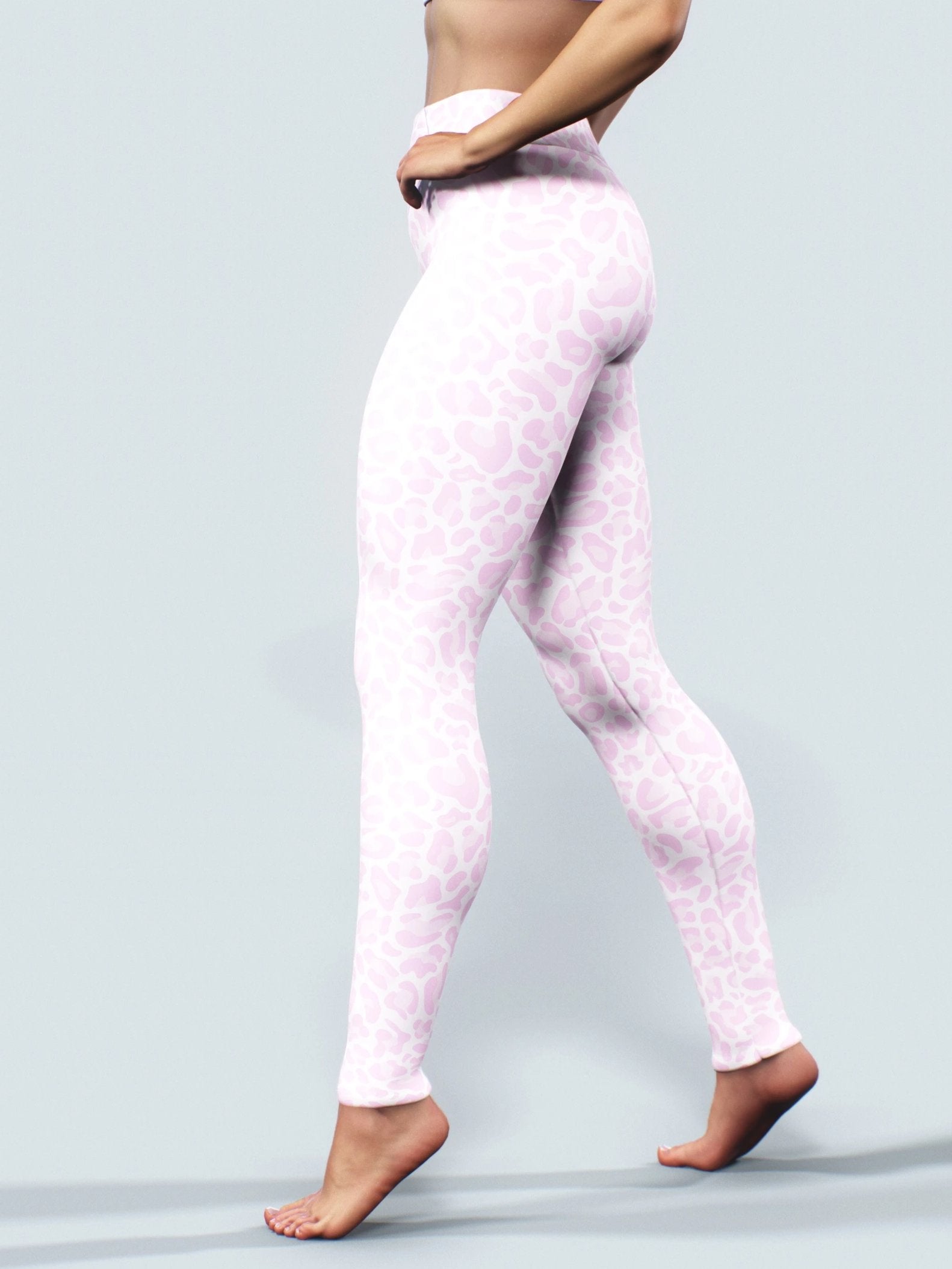 Pink Leopard Yoga Pants-High waisted leggings-bootysculpted