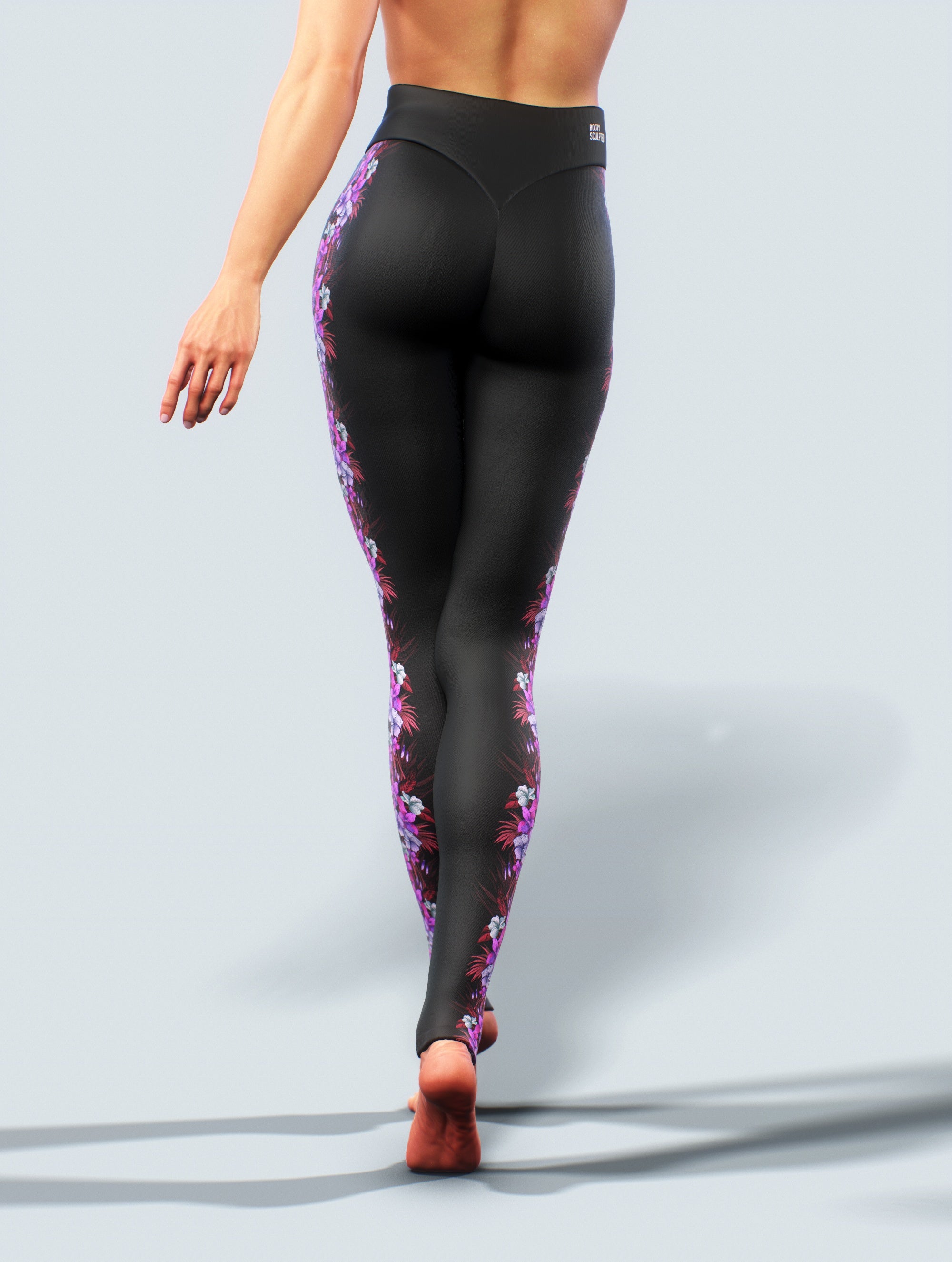 Pink Orchid Leggings-High waisted leggings-bootysculpted
