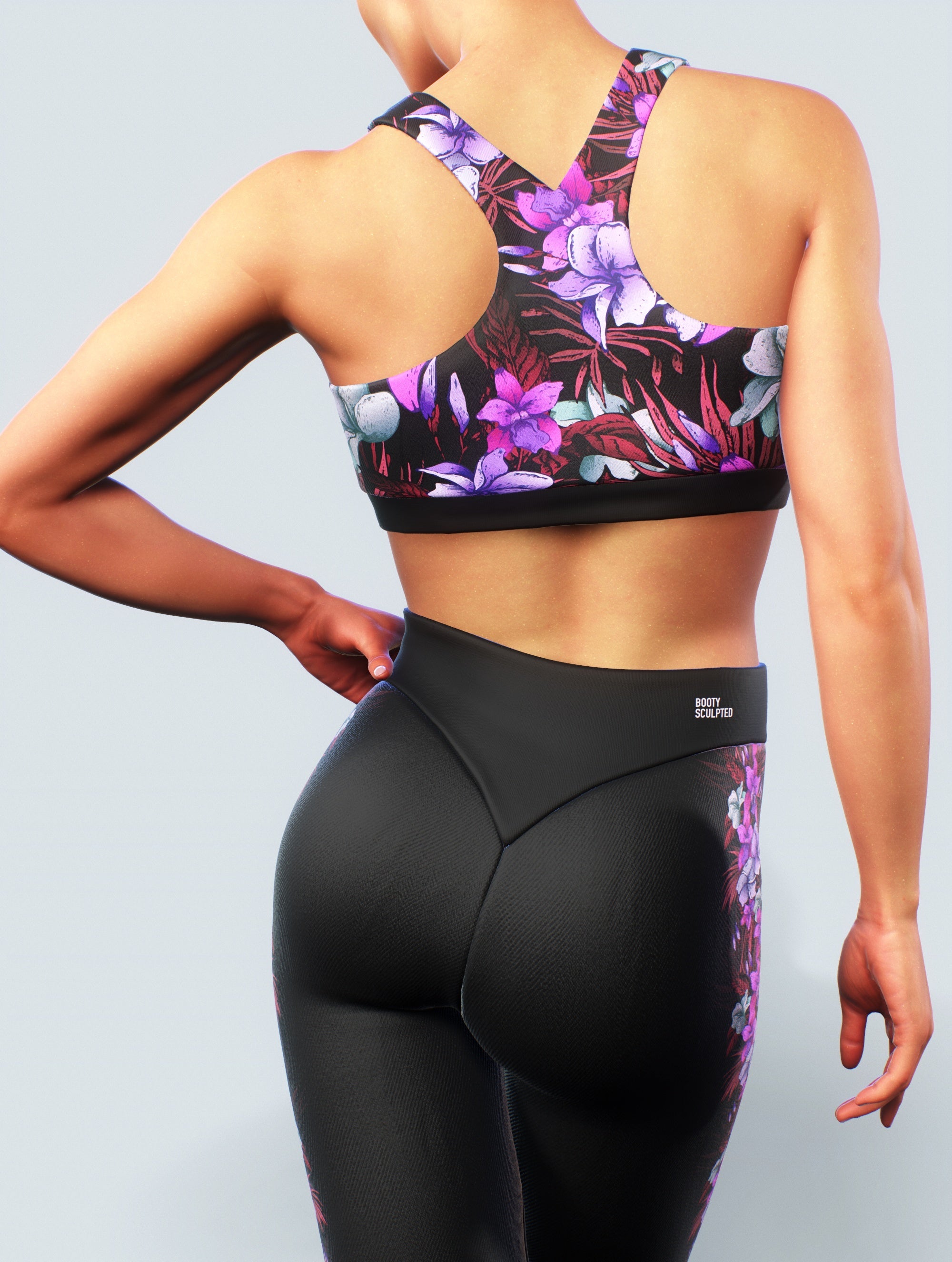 Pink Orchid Sports Bra-Sports bra-bootysculpted
