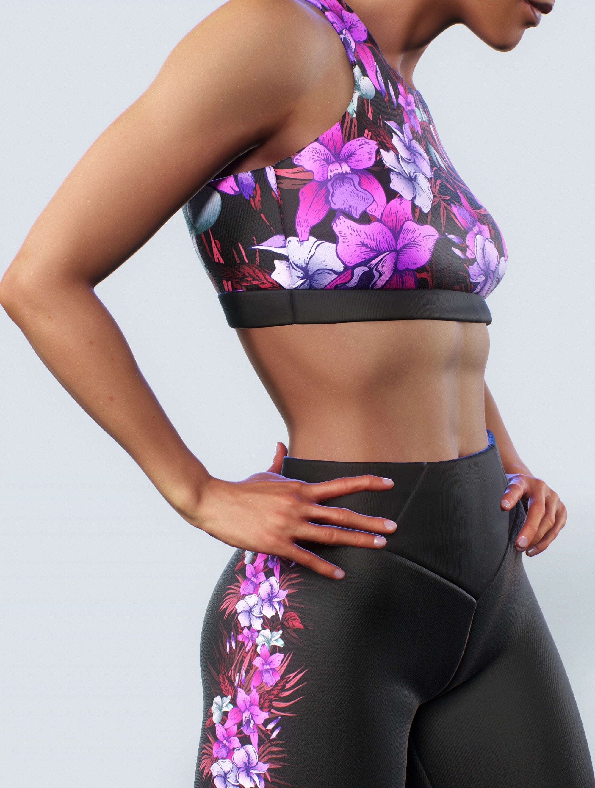Pink Orchid Sports Bra-Sports bra-bootysculpted