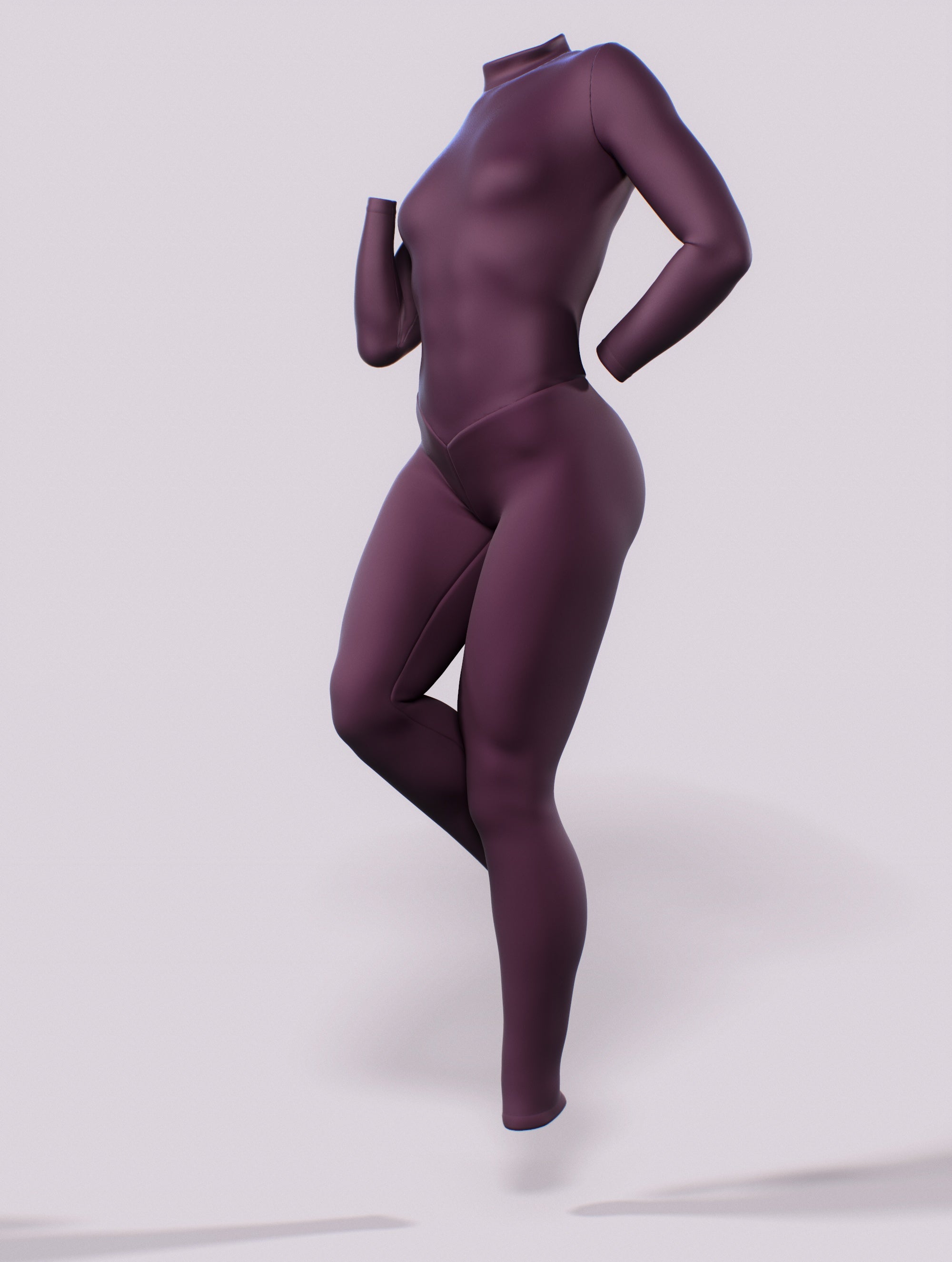 Plum Long Sleeve Costume-unitard-bootysculpted