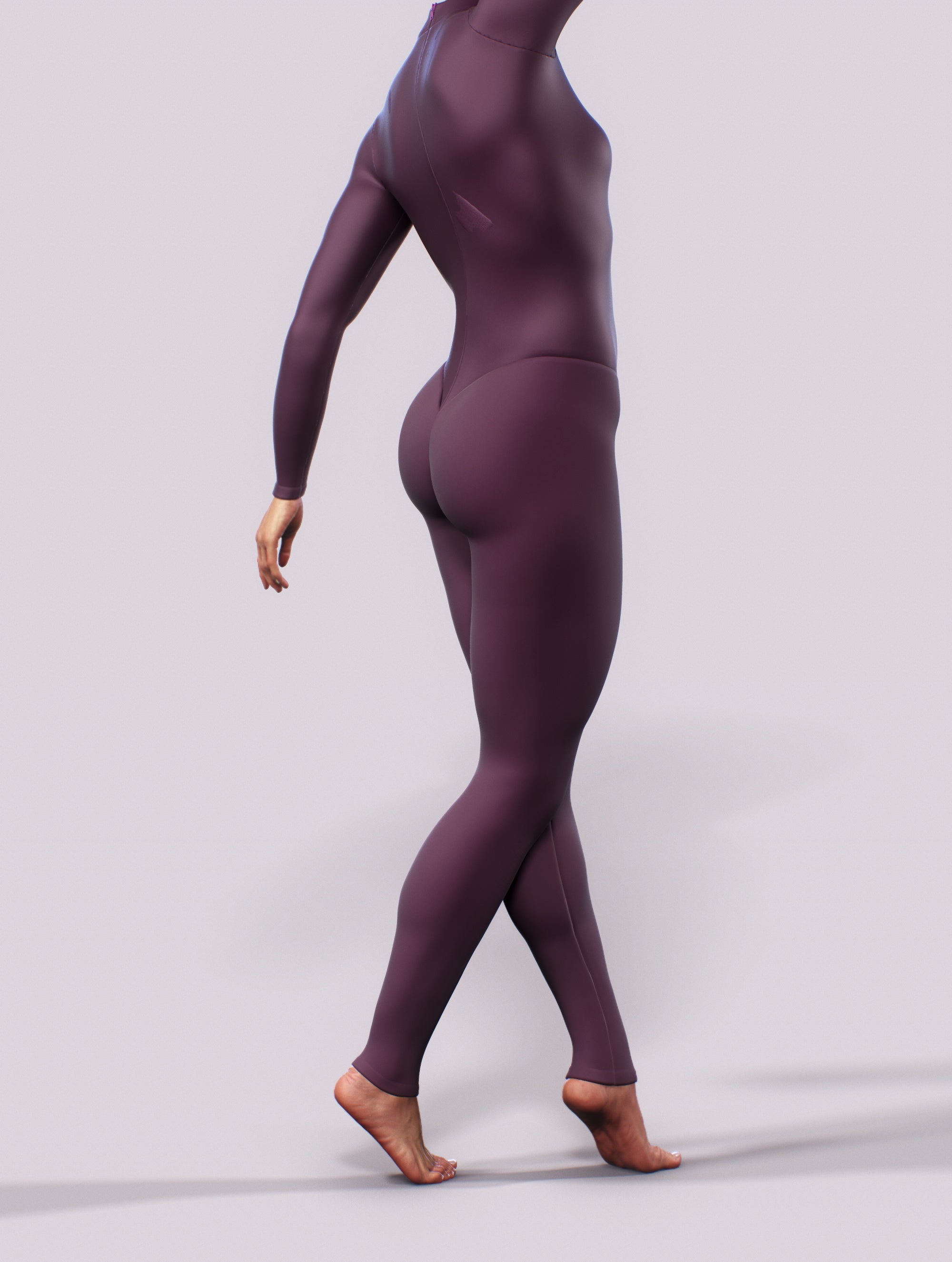 Plum Long Sleeve Costume-unitard-bootysculpted