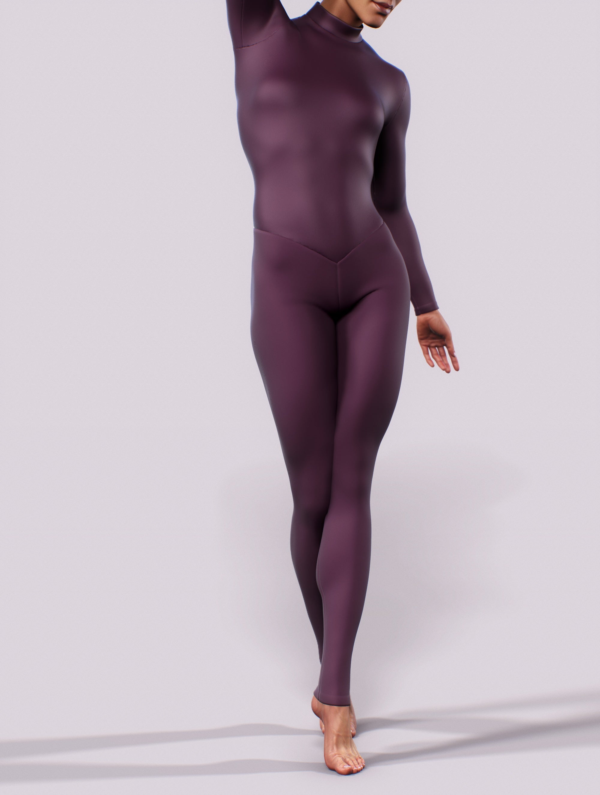 Plum Long Sleeve Costume-unitard-bootysculpted
