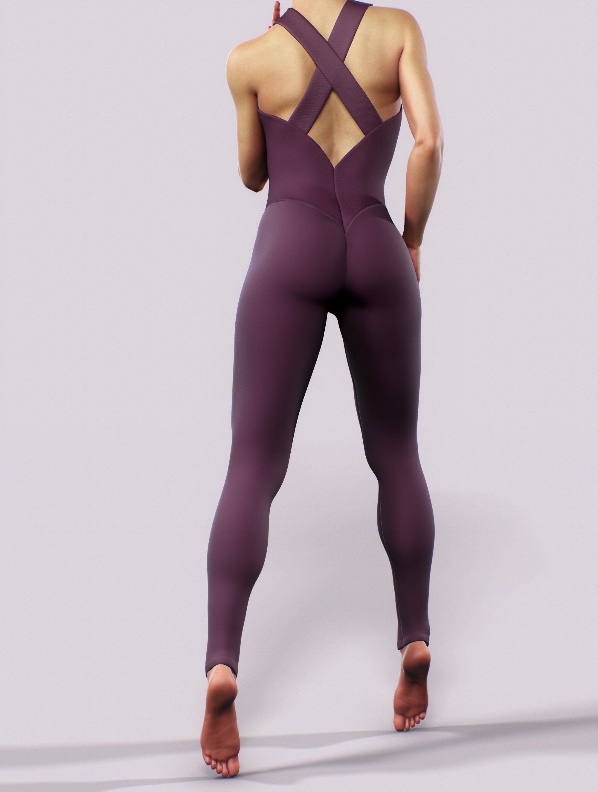 Plum Purple Bodysuit-unitard-bootysculpted