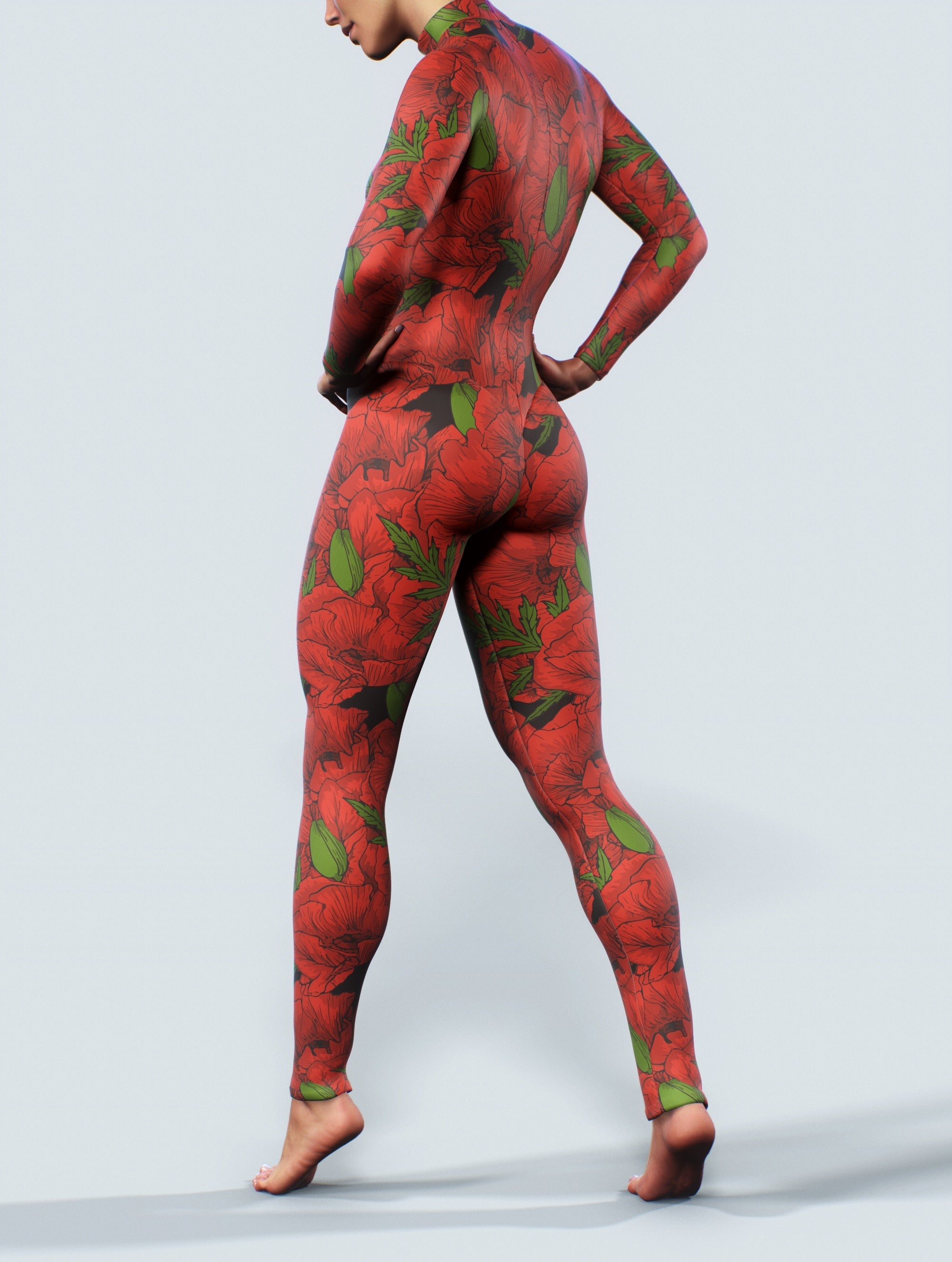 Poppy Red Unitard-unitard-bootysculpted