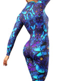 Purple Butterfly LS Catsuit