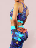 Purple Butterfly Sports Bra-Sports bra-bootysculpted