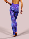 Purple Mermaid Yoga Pants-High waisted leggings-bootysculpted