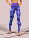 Purple Mermaid Yoga Pants-High waisted leggings-bootysculpted