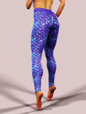 Purple Mermaid Yoga Pants-High waisted leggings-bootysculpted