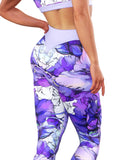 Purple Peony Sketch Tights