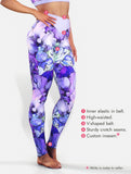 Purple Peony Sketch Tights