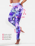 Purple Peony Sketch Tights
