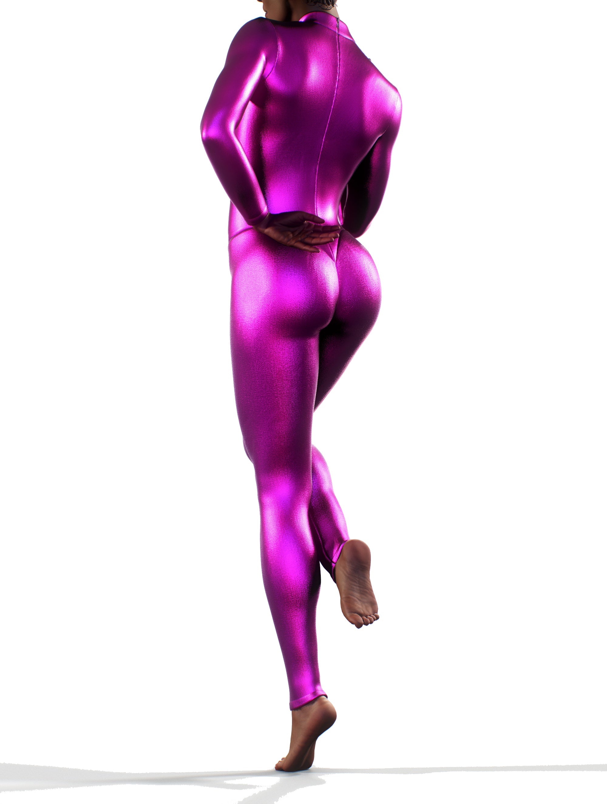 Raspberry Metallic Leotard-unitard-bootysculpted