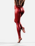 Red Leather Leggings-High waisted leggings-bootysculpted