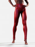 Red Leather Leggings-High waisted leggings-bootysculpted