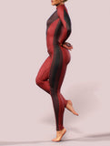 Red Lines LS Unitard-unitard-bootysculpted