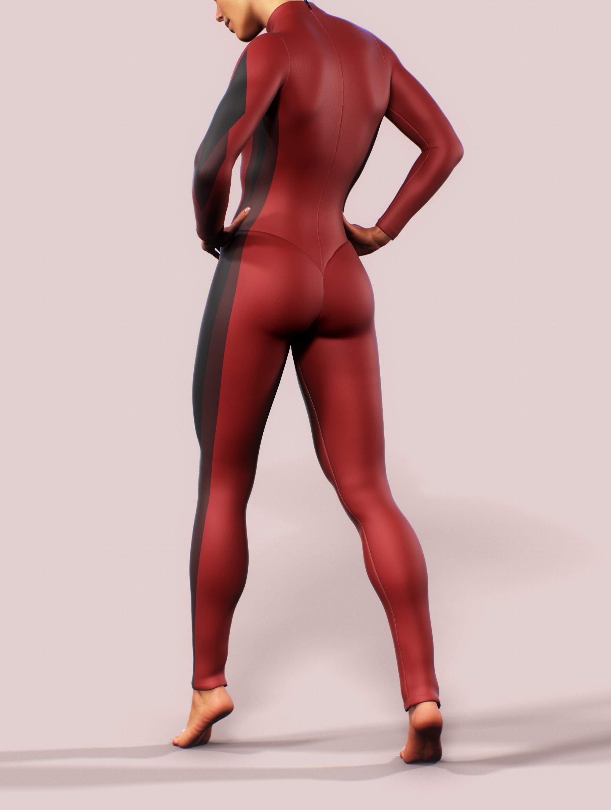 Red Lines LS Unitard-unitard-bootysculpted