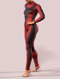 Red Lines LS Unitard-unitard-bootysculpted