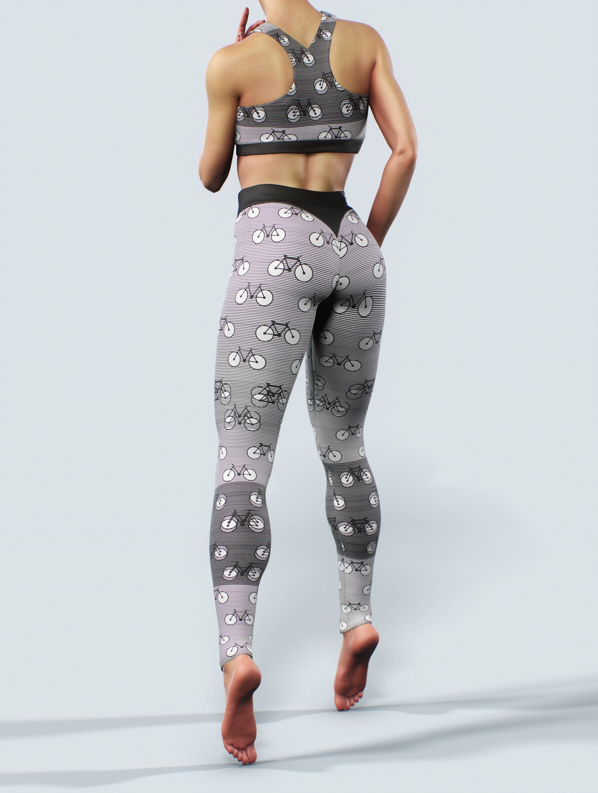 Retro Bike Leggings-High waisted leggings-bootysculpted