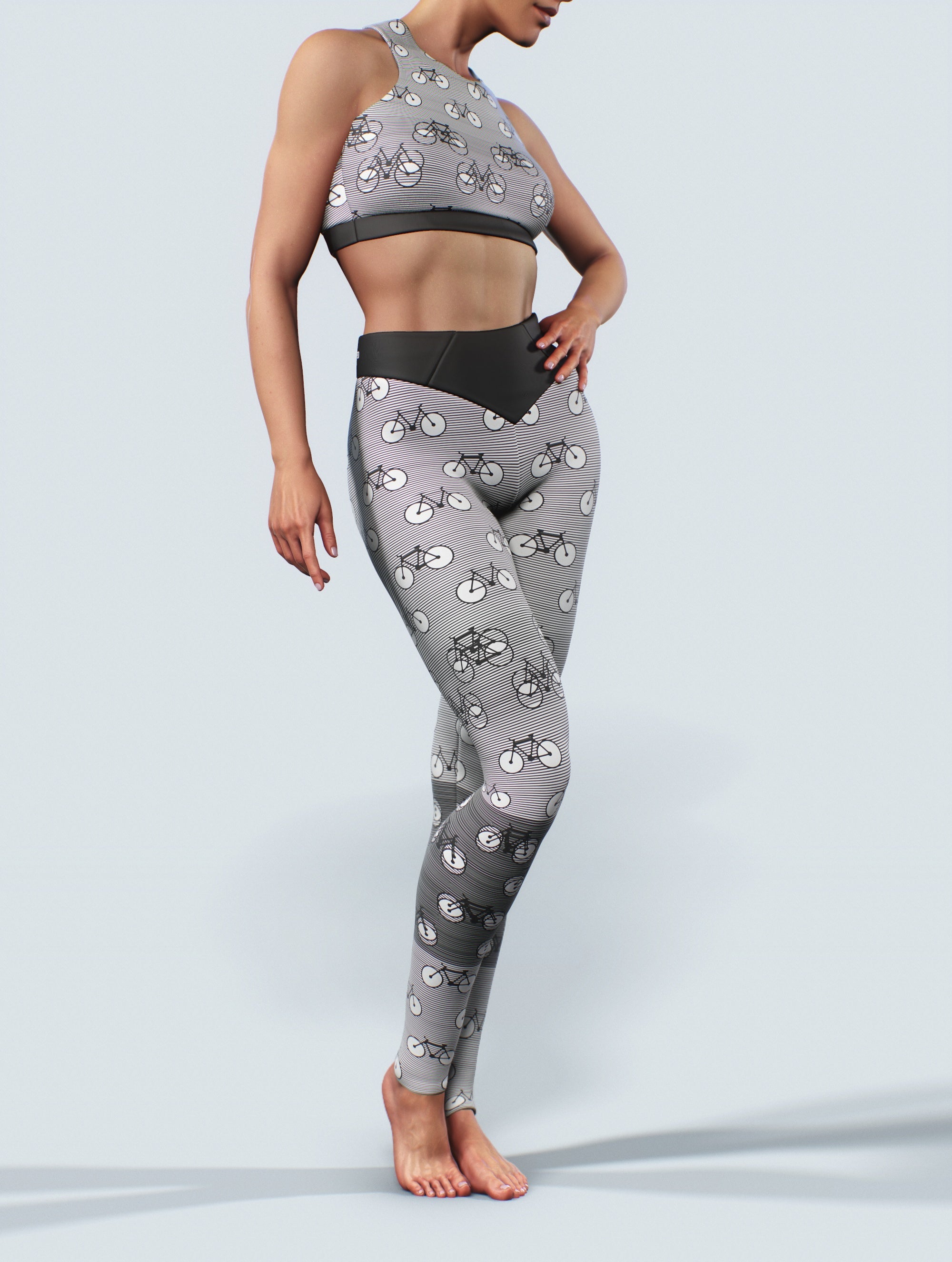Retro Bike Leggings-High waisted leggings-bootysculpted