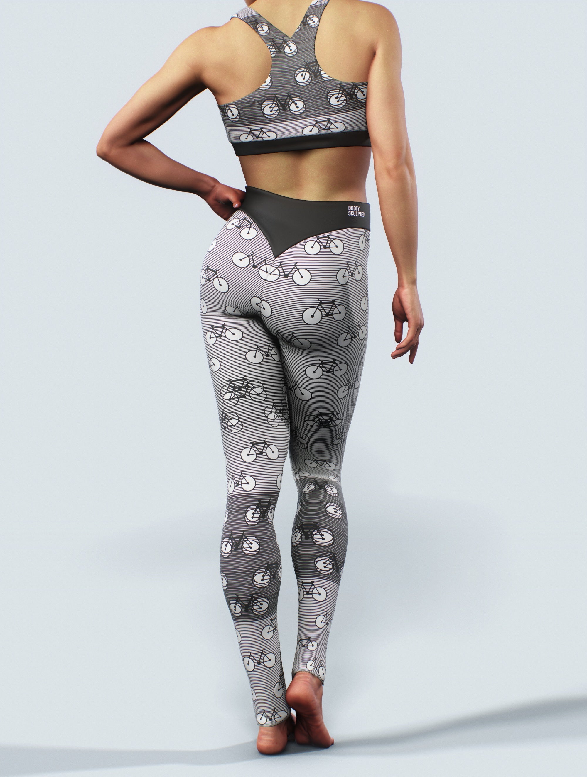 Retro Bike Leggings-High waisted leggings-bootysculpted