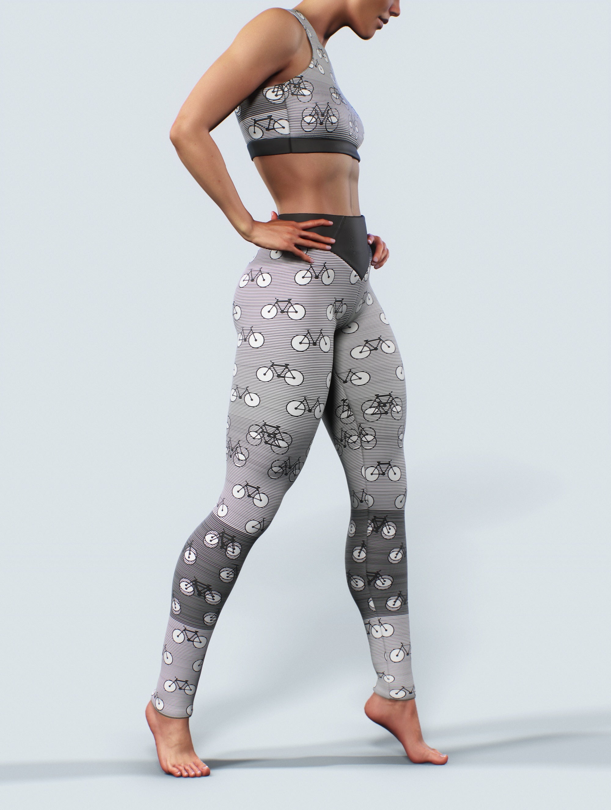 Retro Bike Leggings-High waisted leggings-bootysculpted