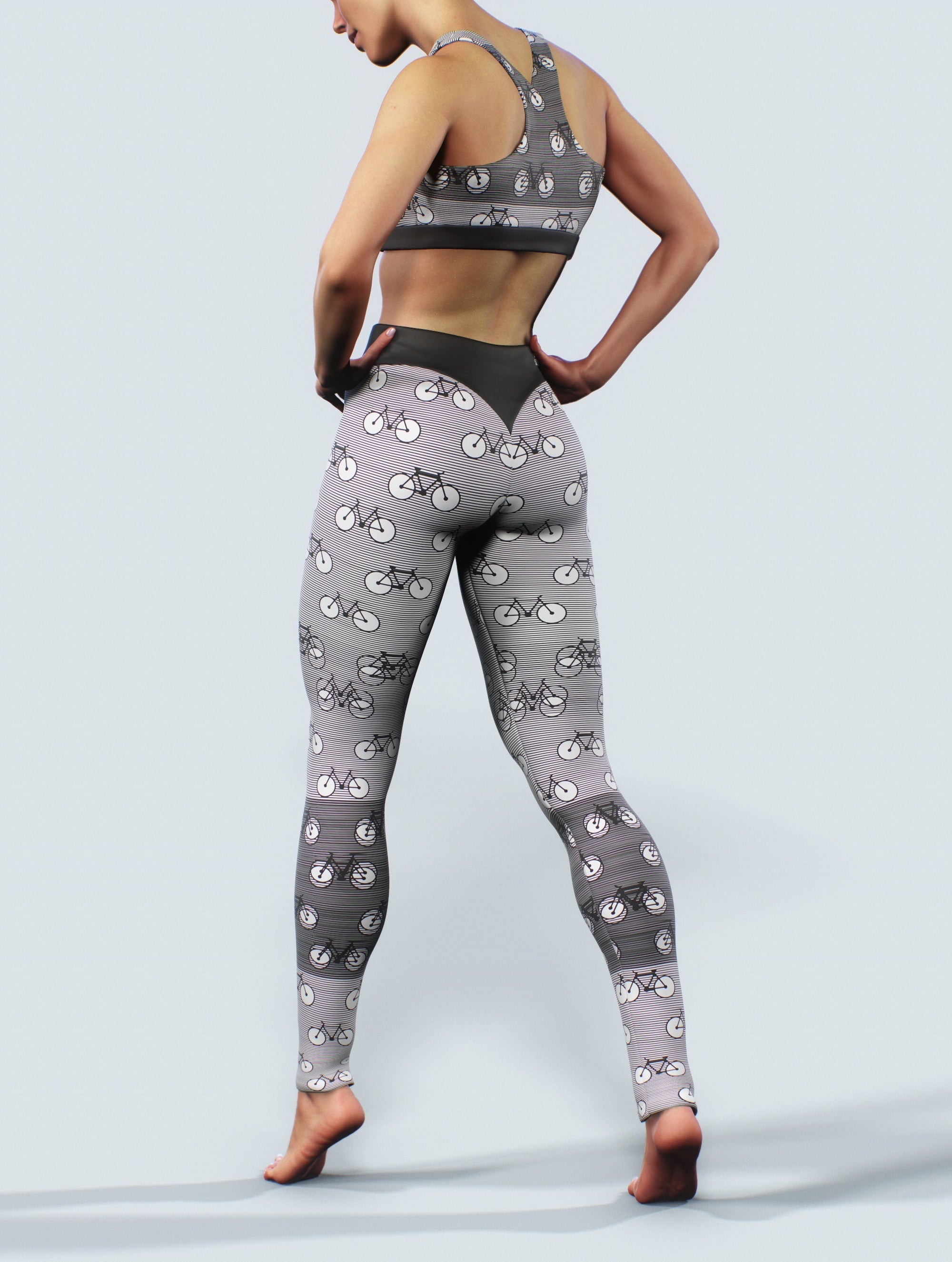 Retro Bike Leggings-High waisted leggings-bootysculpted