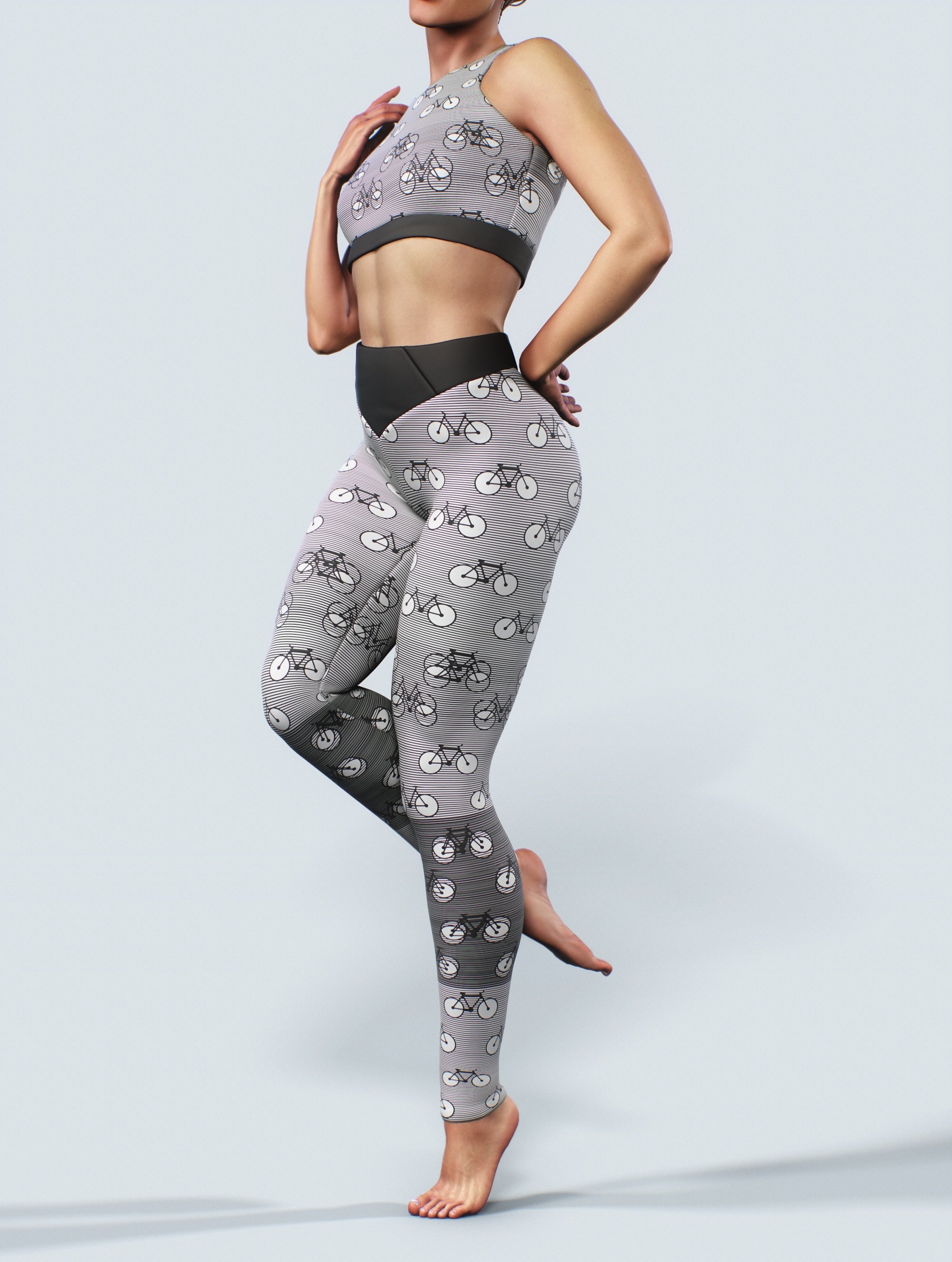 Retro Bike Leggings-High waisted leggings-bootysculpted