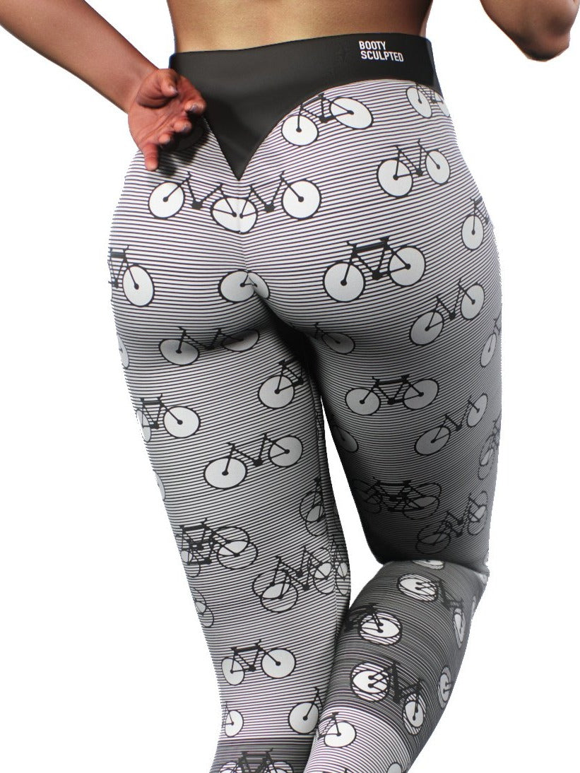 Retro Bike Leggings-High waisted leggings-bootysculpted