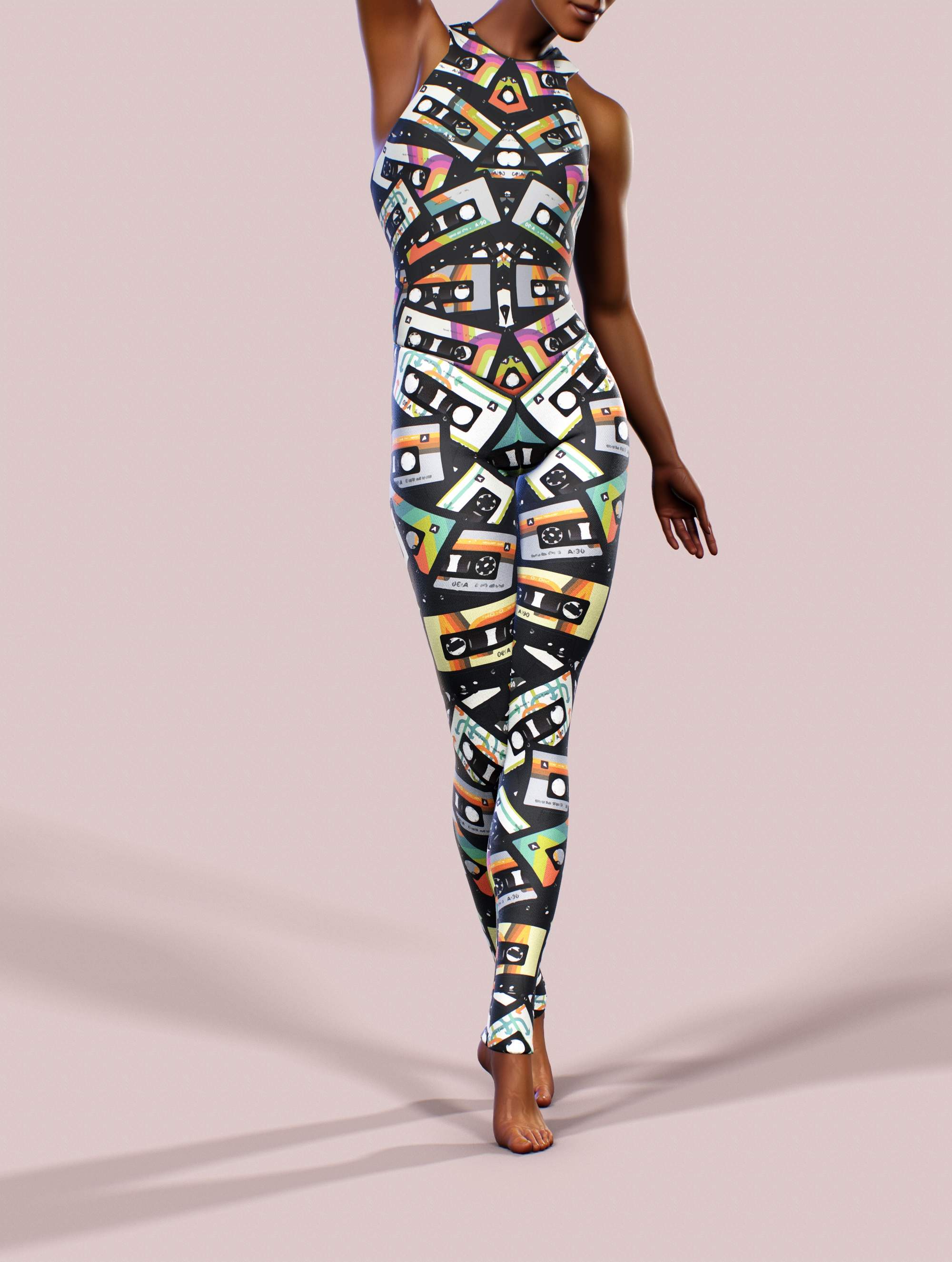 Retro Cassette Costume-unitard-bootysculpted