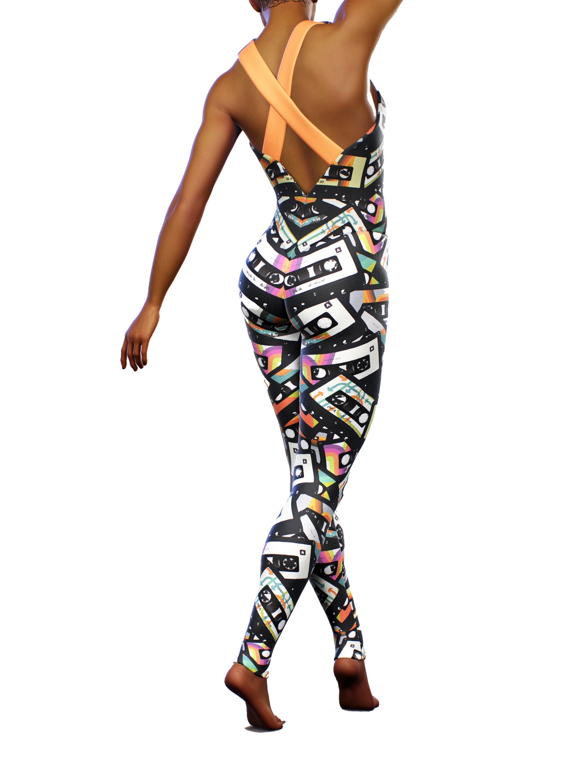Retro Cassette Costume-unitard-bootysculpted