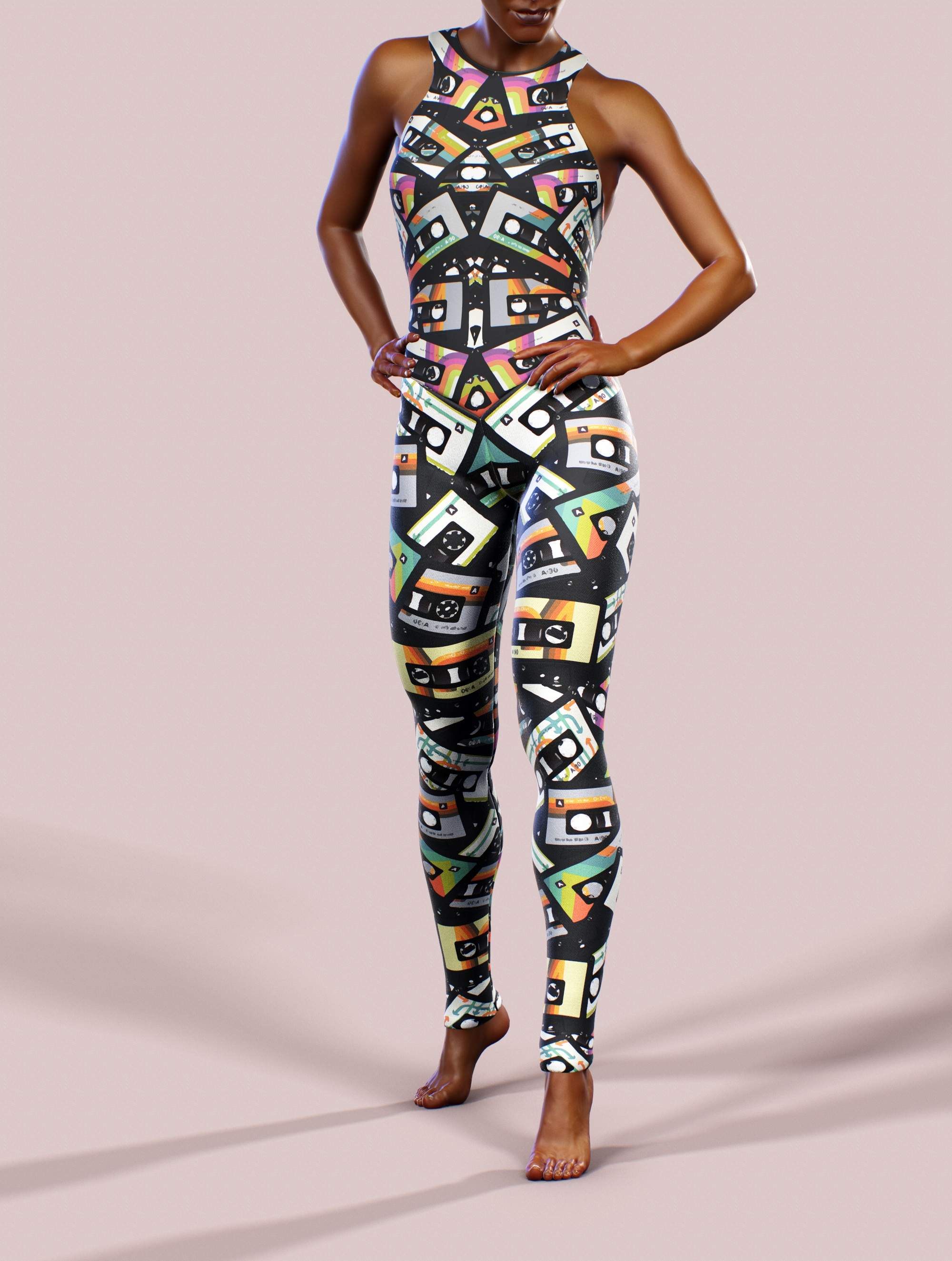 Retro Cassette Costume-unitard-bootysculpted