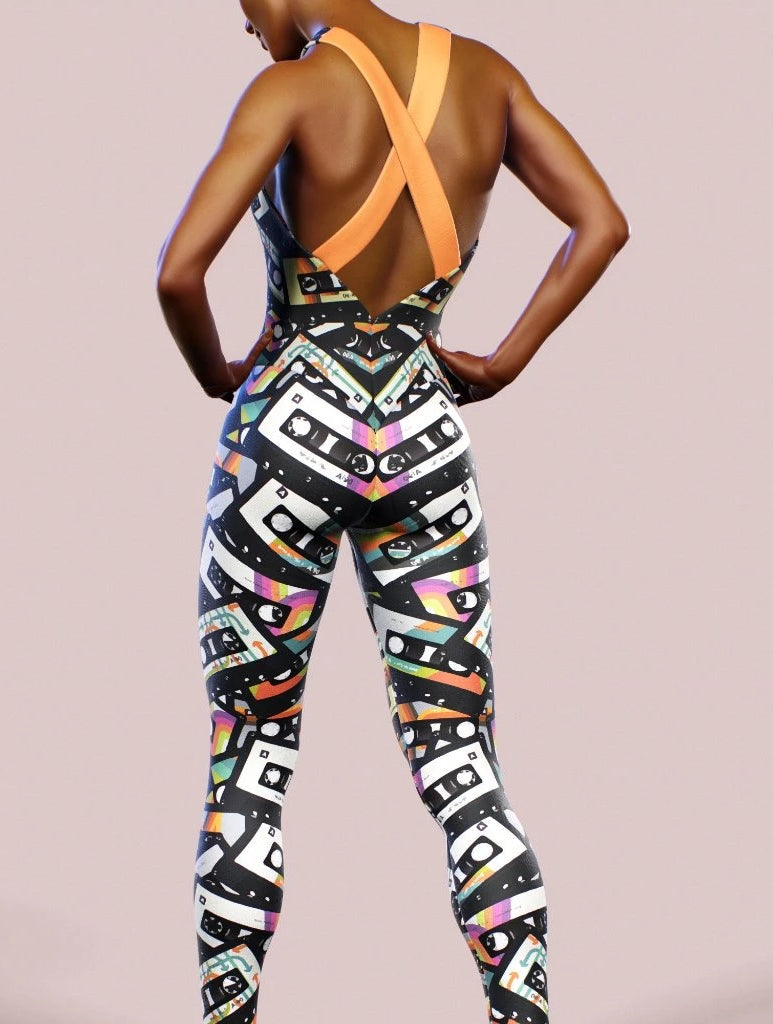 Retro Cassette Costume-unitard-bootysculpted
