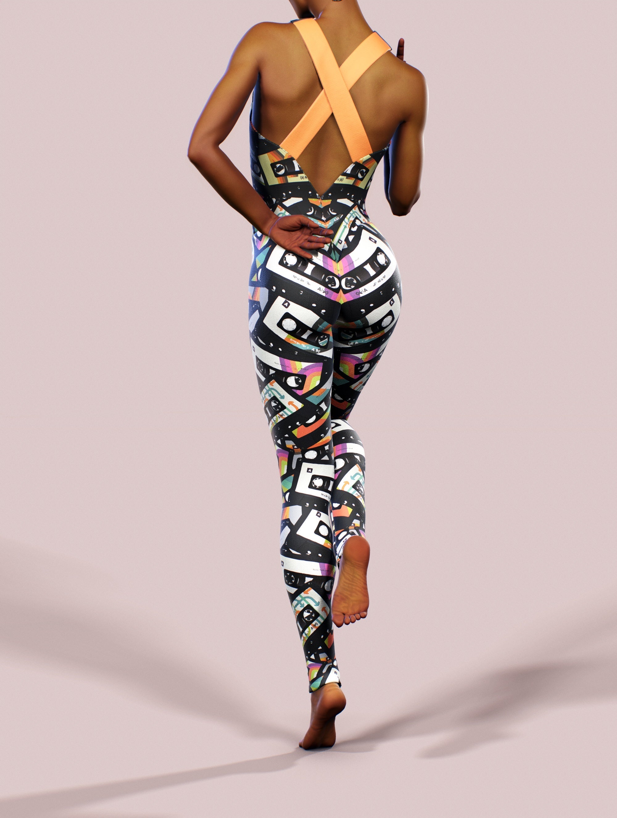 Retro Cassette Costume-unitard-bootysculpted