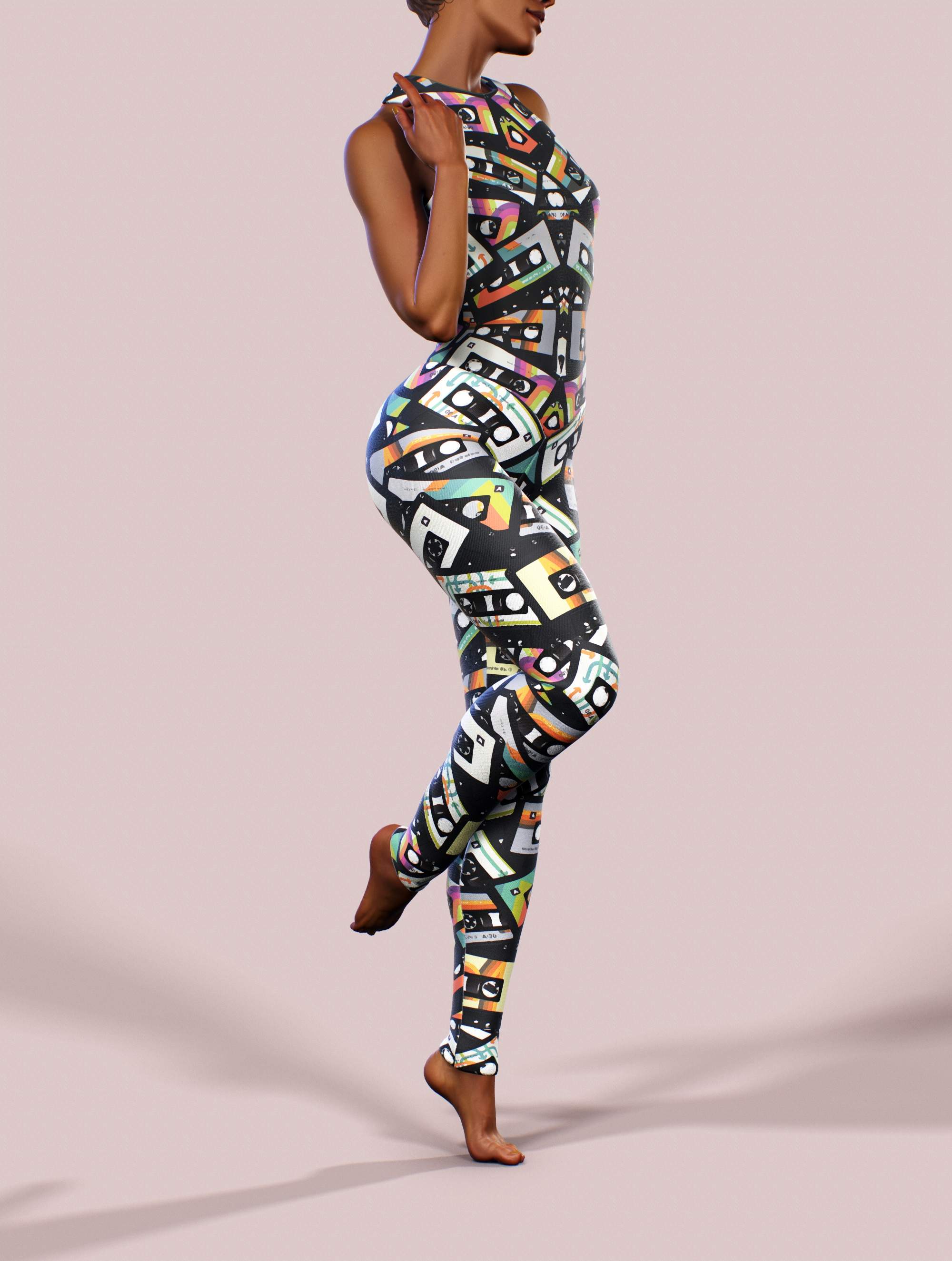 Retro Cassette Costume-unitard-bootysculpted