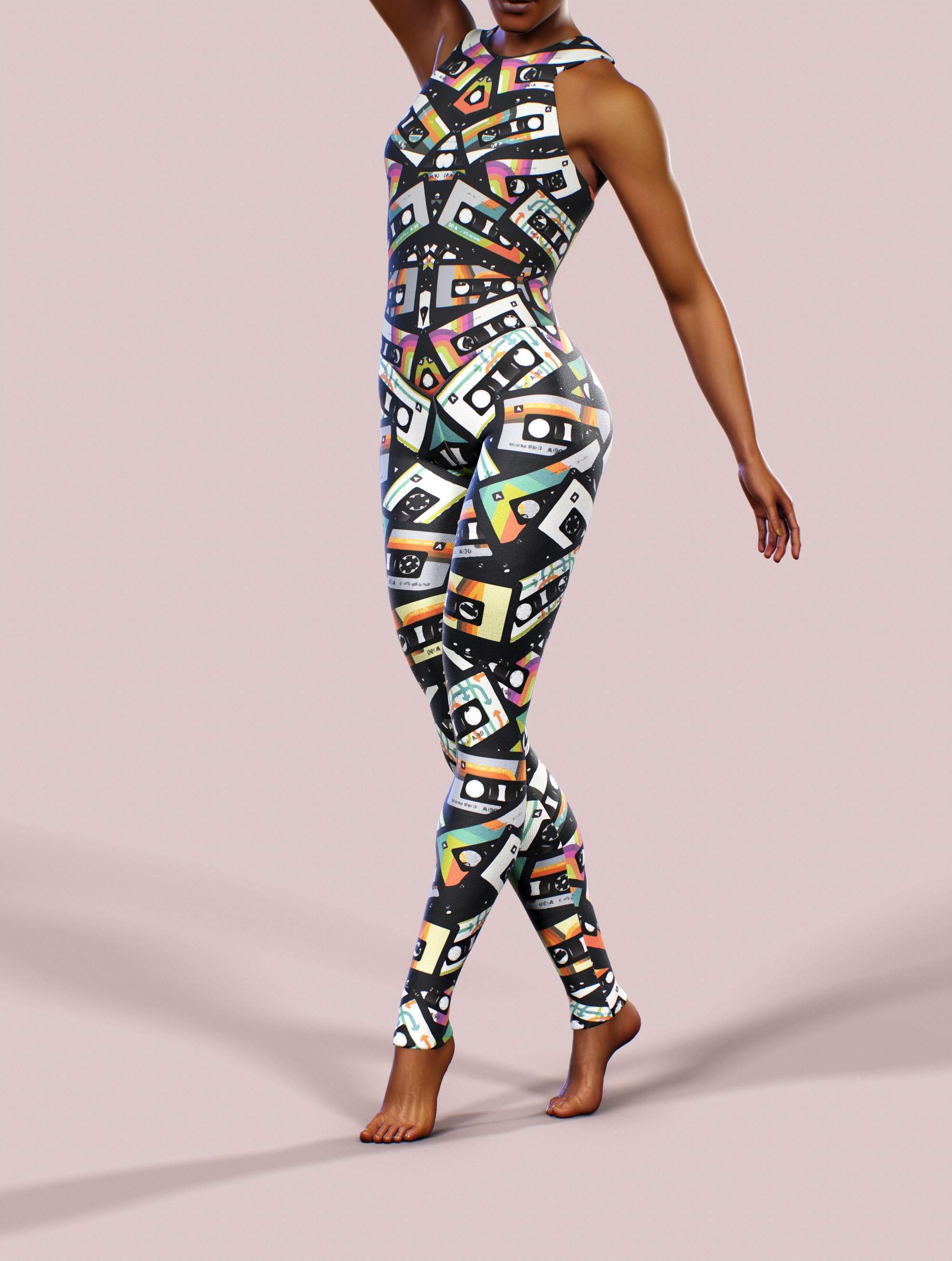 Retro Cassette Costume-unitard-bootysculpted