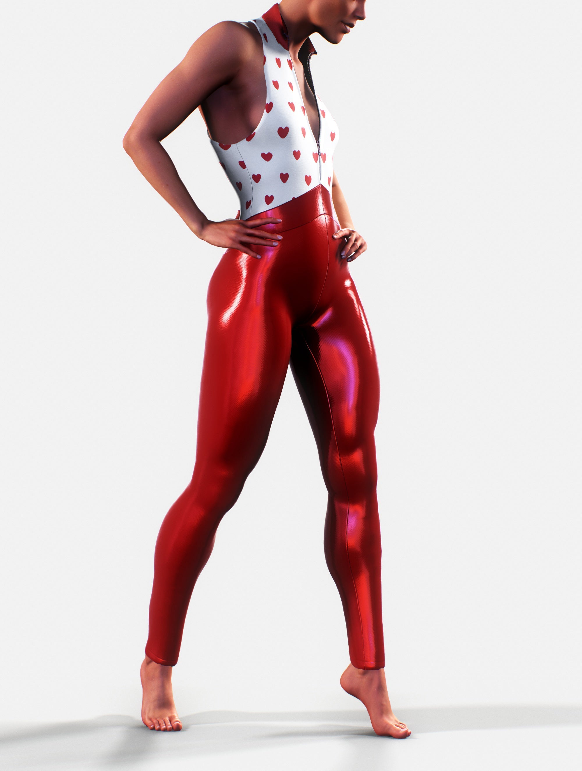 Secret Letter Red Bodysuit-unitard-bootysculpted