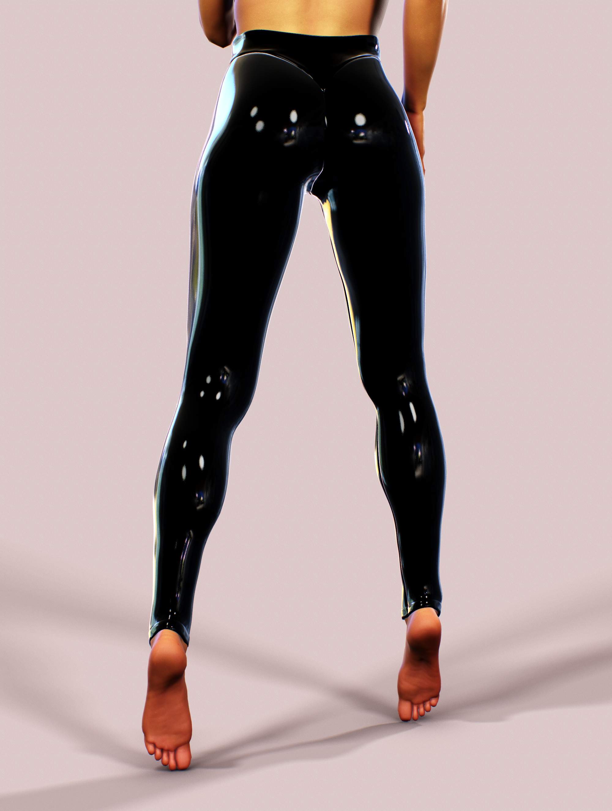 Shaping Latex Leggings-High waisted leggings-bootysculpted
